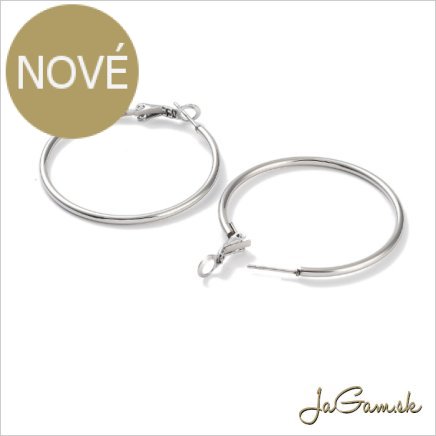 Kruhové naušnice CHIRURGICKÁ OCEĽ 40mm, 2ks (CH1766)